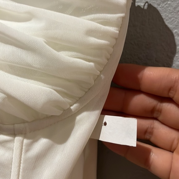 House of CB Valentina IVORY ASYMMETRIC CUTOUT MIDI/Maxi DRESS - Picture 6 of 16